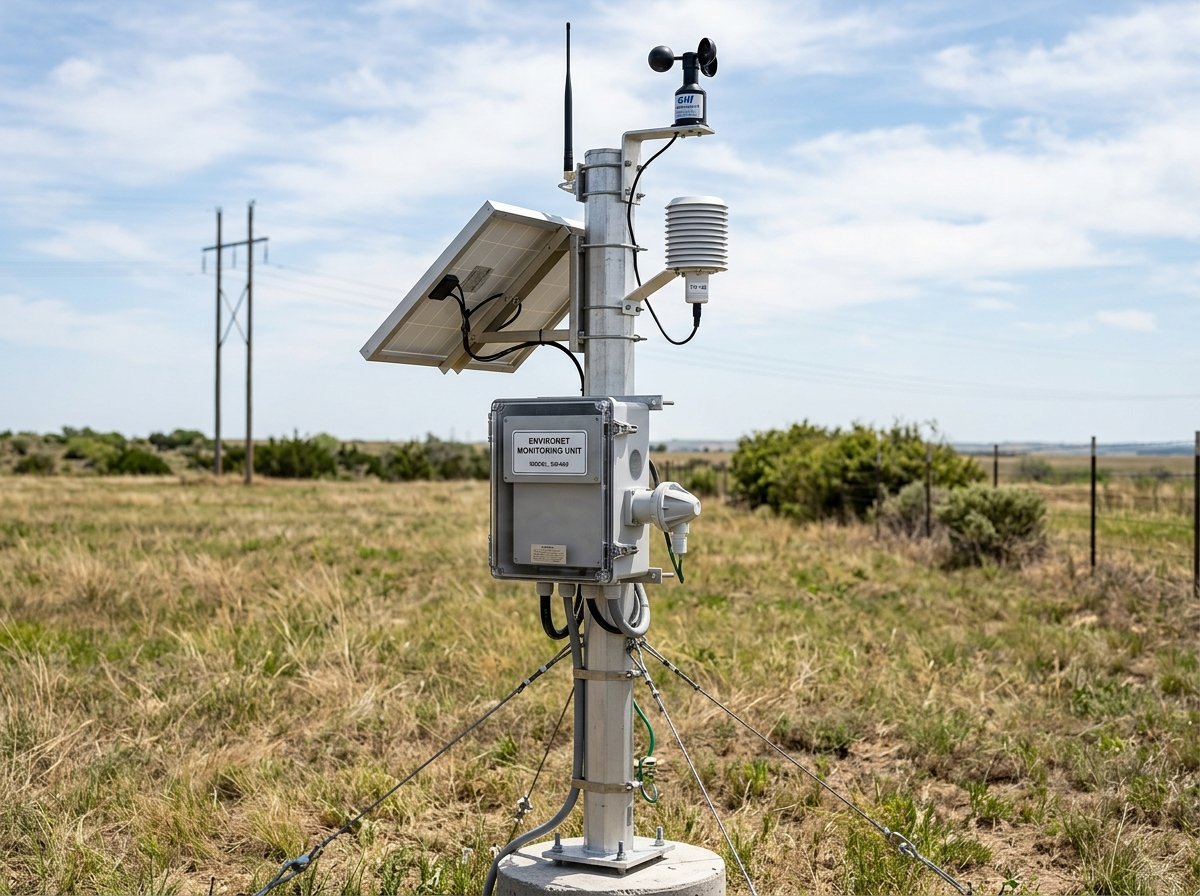 Outdoor Solar-Powered Environmental Field Monitoring Station