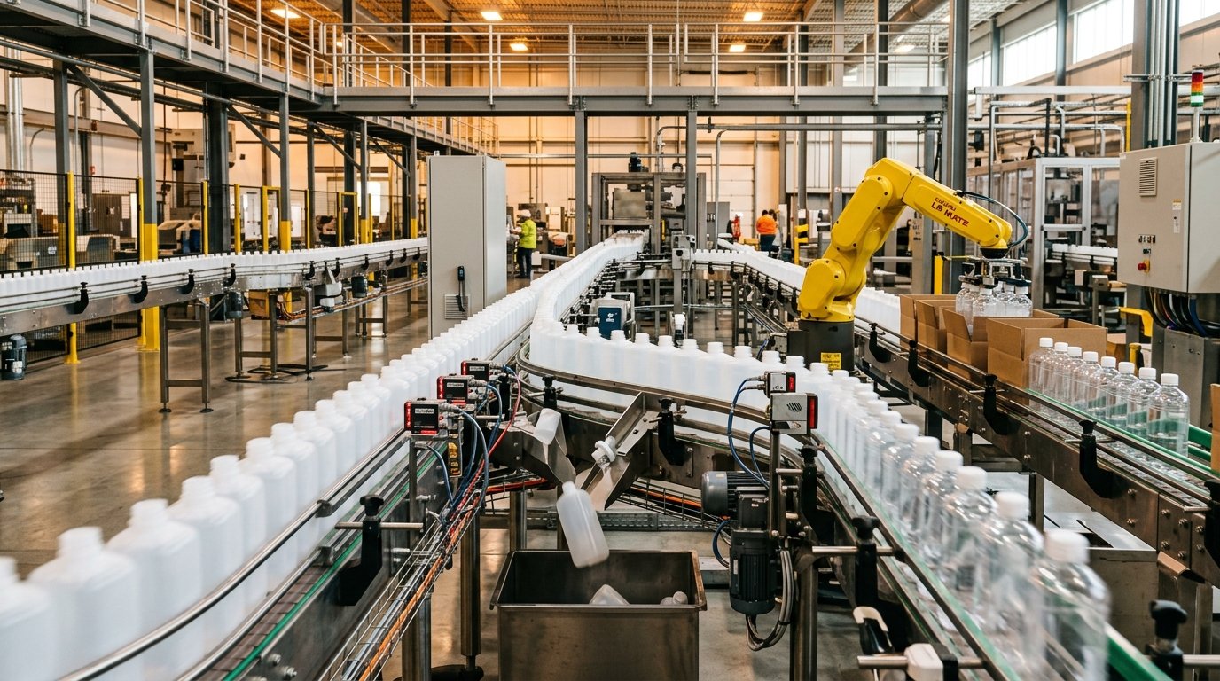 High-Speed Automated Packaging & Bottling Line Monitoring