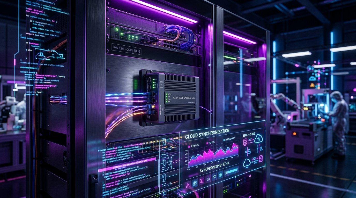 Robodeus Labs Industrial IoT Edge Gateway with Real-Time Cloud Synchronization and Telemetry Streams